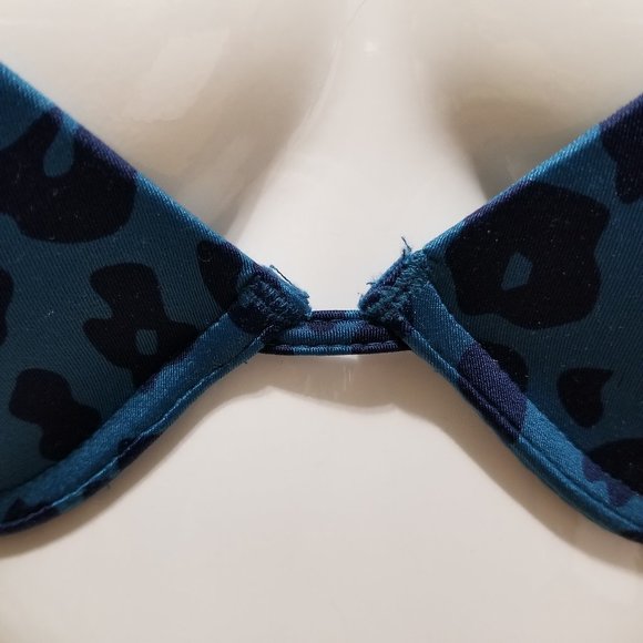 Aerie bra 34C push-up leopard cheetah animal print unlined floral lace wings - Picture 8 of 15